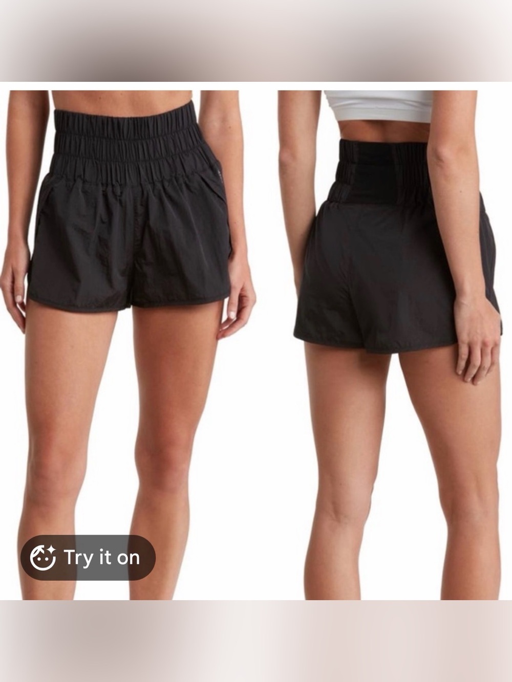 FP Movement by Free People The Way high waist shorts size L black